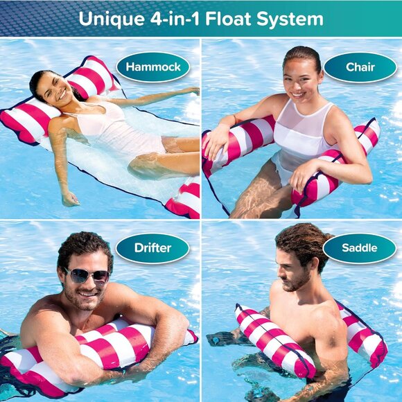 Aqua 4-in-1 Monterey Hammock Pool Float & Water Hammocks, 1-2-3-4 Multipacks – M - Picture 6 of 7